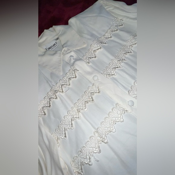 Women's Renaissance Sportswear Button Down Blouse Shirt Long Sleeve Size Small - Picture 3 of 4